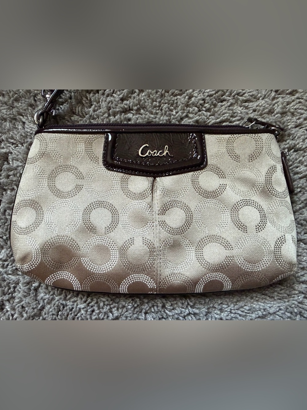 Y2K Coach Signature Optic C Jacquard Wristlet